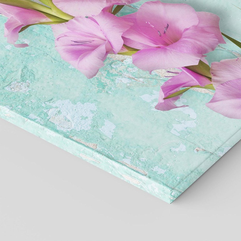 Obraz na płótnie 80x80 - Piękno w delikatności - kwiaty, różowe