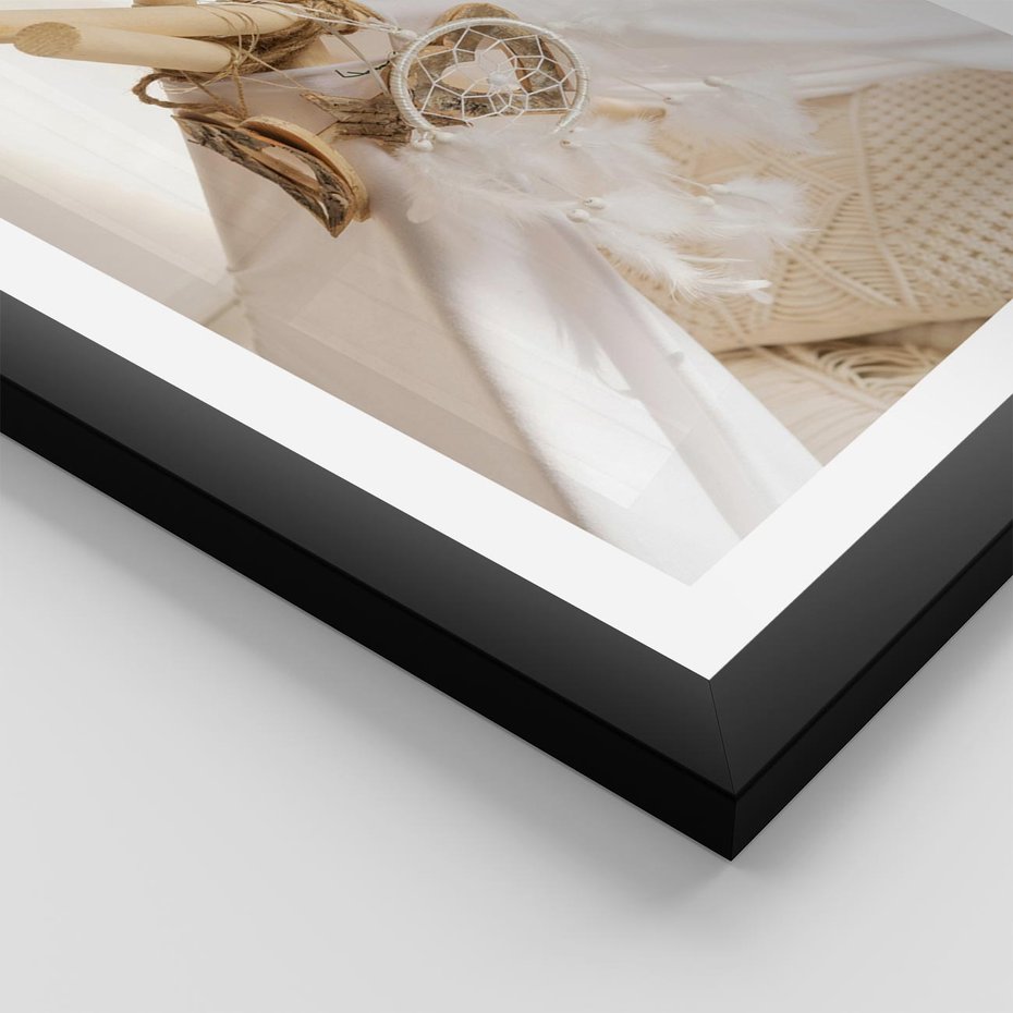 Plakat w ramie 30x40 - Oaza Swobodnego Stylu - boho, tipi - rama czarna