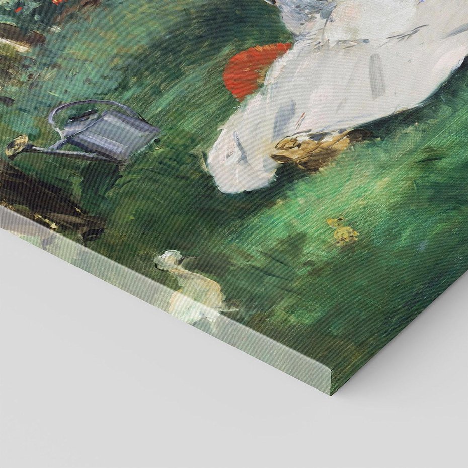 Obraz na płótnie 80x80 - Rodzina Monet w ogrodzie w Argenteuil (1874) Édouard Manet - Reprodukcja - reprodukcja, obraz na płótnie