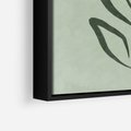 Obraz w ramie 70x100 - Zieleń Wyjątkowego Ukojenia - zielona abstrakcja, zgaszona zieleń - rama czarna