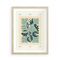 Plakat w ramie 50x70 - Podróżne Impresje - roślinne motywy, ornamenty - rama drewno