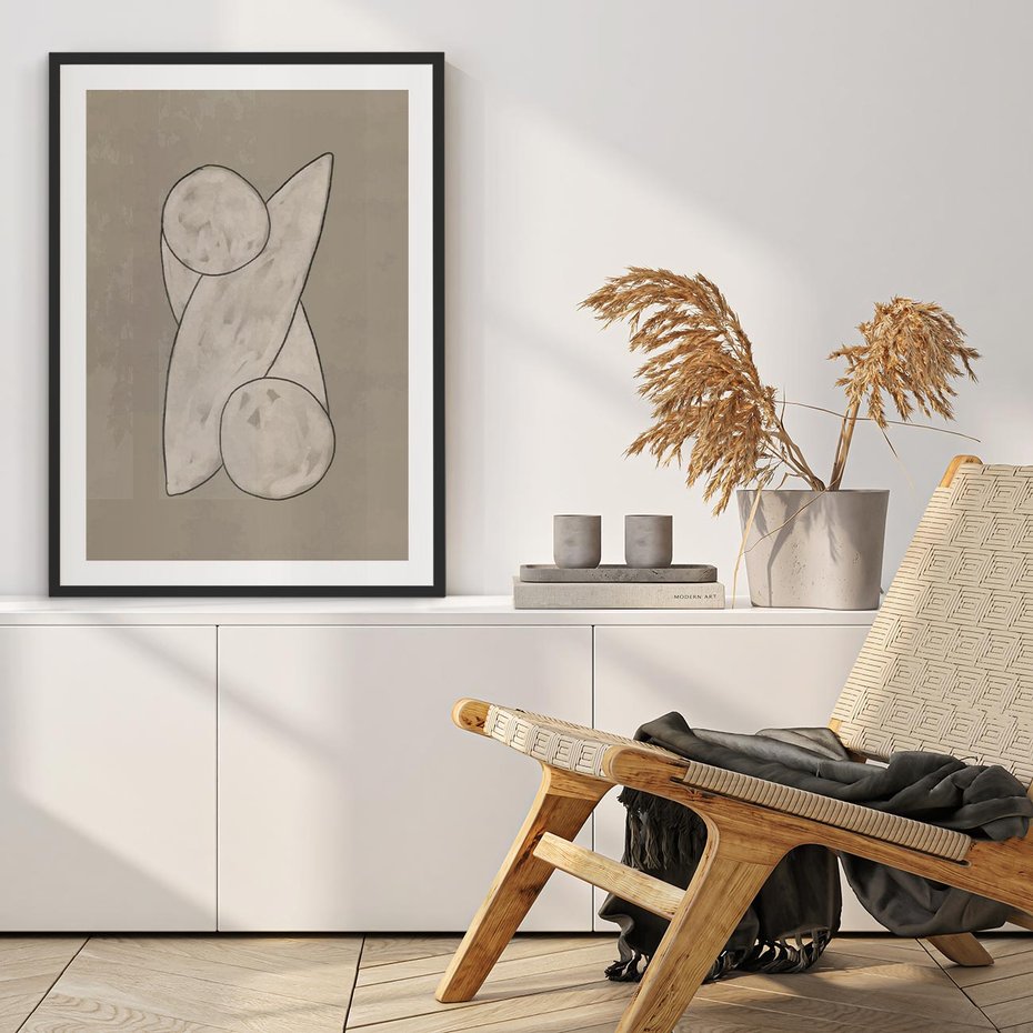 Plakat bez ramy 21x30 - Zaklęte Anomalie - nowoczesna geometryczna sztuka, loftowe wnętrze