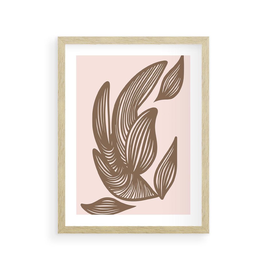 Plakat w ramie 30x40 - Nowoczesne Harmonie - skandynawski styl, plakat - rama drewno