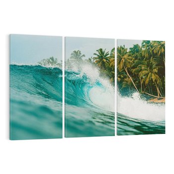 Obraz na płótnie 120x80 - Rajskie Wybrzeże - fotografia, duża fala