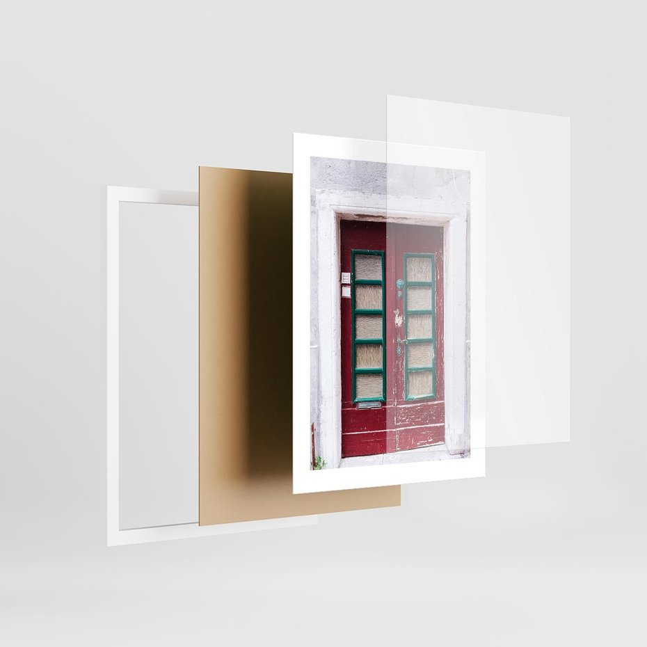 Plakat w ramie 30x40 - Retro Przez Drzwi - drzwi, retro - rama biała