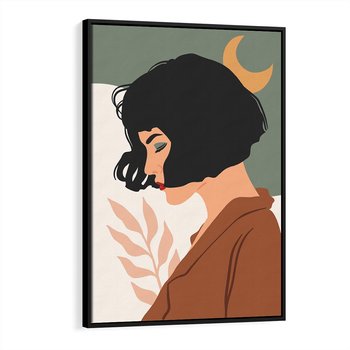 Obraz w ramie 50x70 - Kobieca Pasja - nowoczesny plakat, styl retro - rama czarna