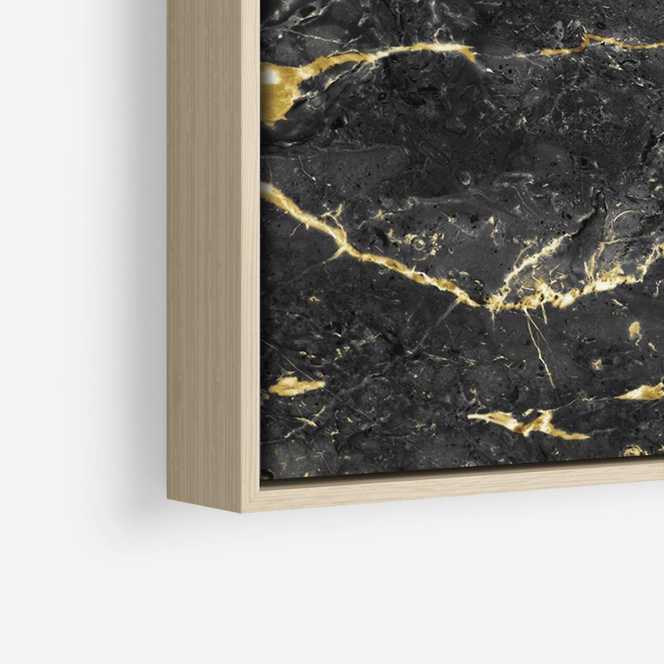 Obraz w ramie 70x50 - Egzotyczny Blask - marmur, złoto - rama drewno