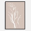 Obraz w ramie 70x100 - Impresje Pastelowych Nastrojów - minimalistyczny delikatny obraz, beżowe odcienie - rama czarna