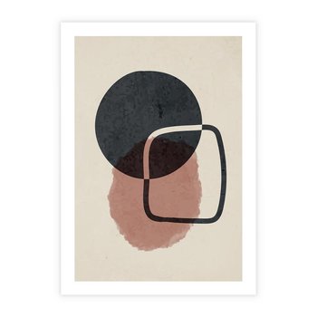 Plakat bez ramy 40x50 - Abstrakcyjna Harmonia - abstrakcyjne nieregularne kształty, minimalistyczny plakat