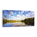 Obraz na płótnie 120x60 - Jezioro: Ukojenie wśród drzew - jezioro, las
