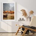 Plakat bez ramy 30x40 - Malownicza Harmonia - jelenie, jesień