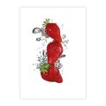 Plakat bez ramy 30x40 - Aromatyczne truskawki w pełnym rozkwicie - truskawki, owoce