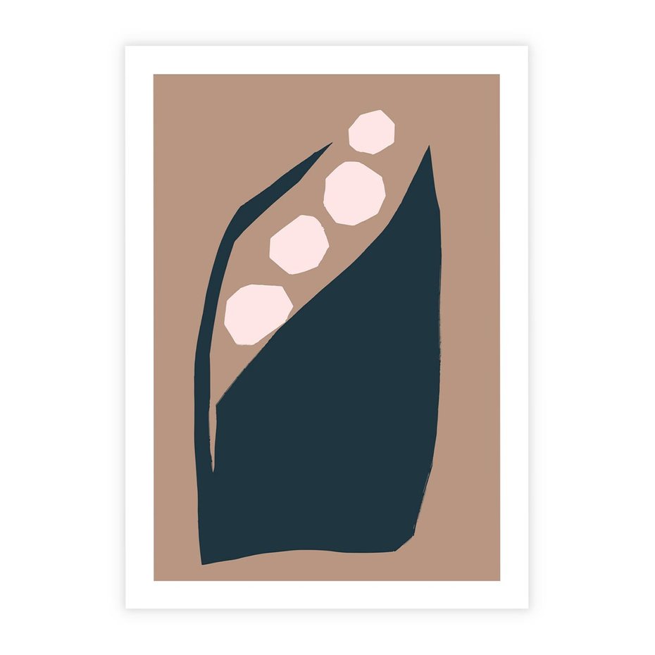 Plakat bez ramy 21x30 - Wnętrza Boho Serca - abstrakcyjny obraz, plakat