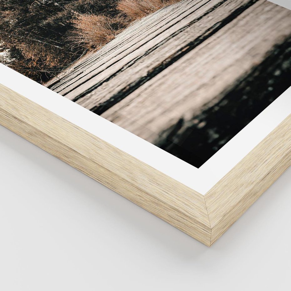 Plakat w ramie 30x40 - Fotografia w Ciepłych Barwach - odcienie brązu, fotografia - rama drewno