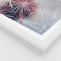 Plakat w ramie 40x50 - Minimalistyczna Delikatność - zbliżenie, dmuchawce - rama biała