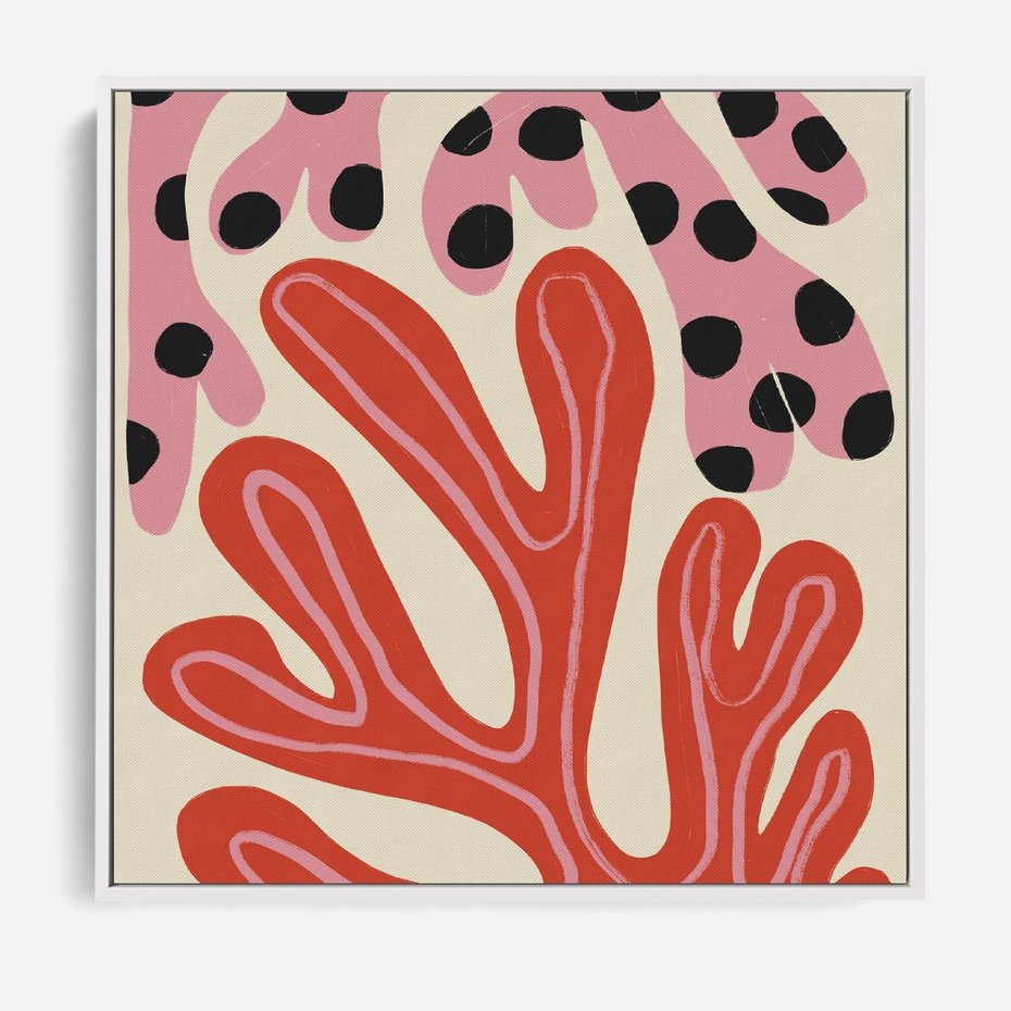 Obraz w ramie 80x80 - Księga Pastelowych Impulsów - abstrakcyjny obraz, plakat - rama biała