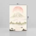 Obraz na płótnie 70x100 - Przyroda Japonii - japońska akwarela, góry