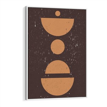 Obraz w ramie 80x120 - Impulsy Przestrzeni - mid century styl, nowoczesna grafika - rama biała