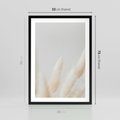 Plakat w ramie 50x70 - Biały Spokój - białe trawy, suche trawy pampas - rama czarna