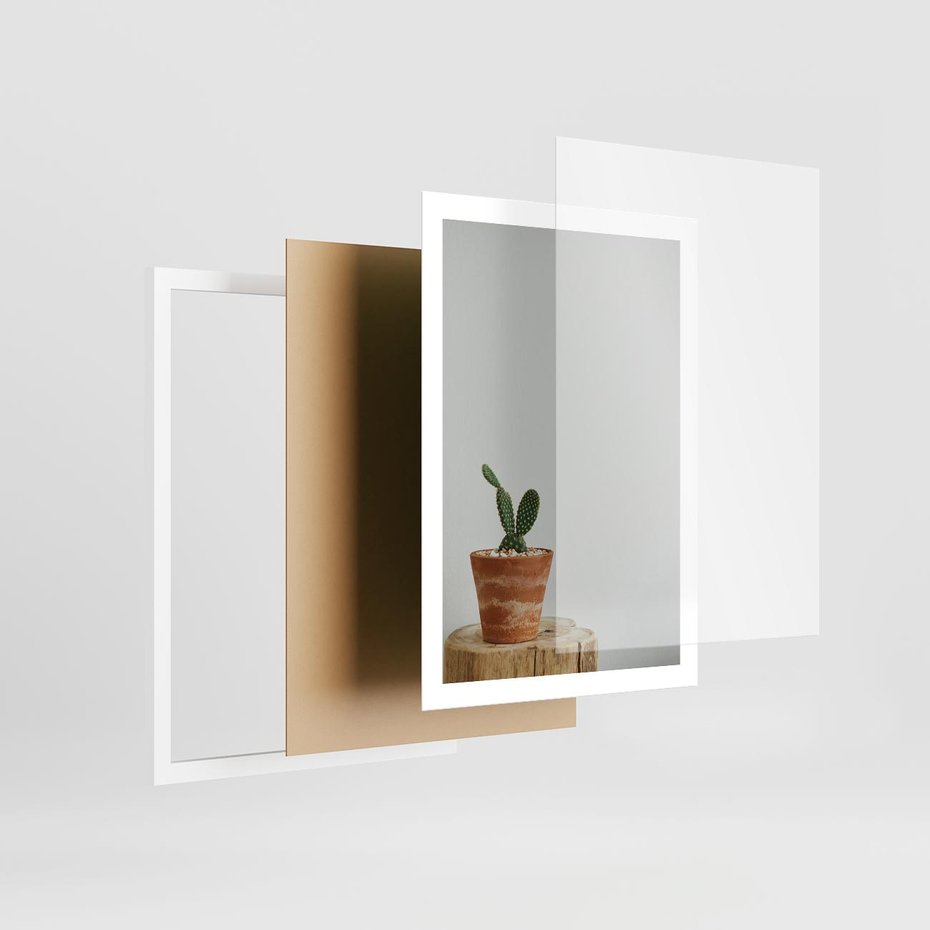 Plakat w ramie 50x70 - Kaktus w Doniczce - minimalizm, kaktur w doniczce - rama biała