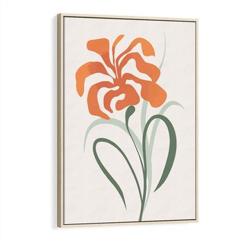 Obraz w ramie 80x120 - Kwiatowe Harmonie - kwiat, sztuka nowoczesna - rama drewno