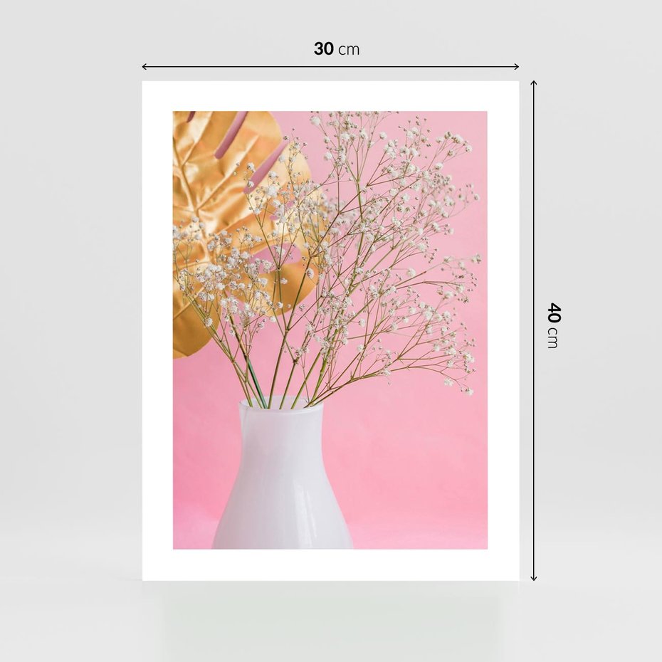 Plakat bez ramy 30x40 - Przyjemność Złotej Natury - złote, liście