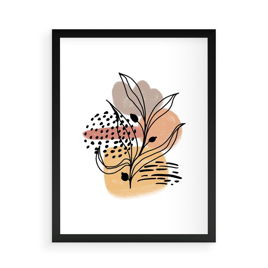 Plakat w ramie 50x70 - Rozkwitająca Innowacja - abstrakcja, sztuka nowoczesna - rama czarna