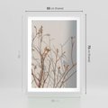 Plakat w ramie 50x70 - Boho gałązki suche - gałązki, suche - rama biała