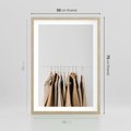 Plakat w ramie 50x70 - Boho Elegancja - boho kobiece zdjęcie, wieszak - rama drewno