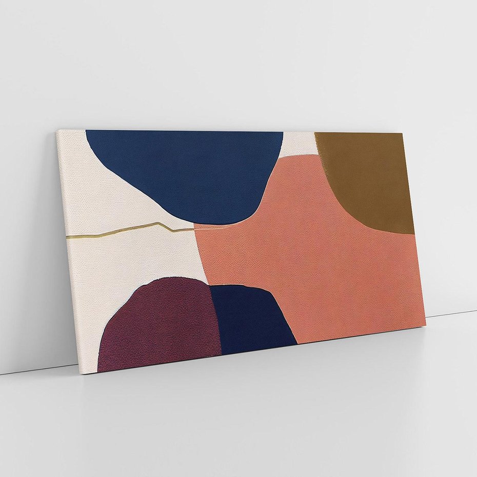 Obraz na płótnie 120x60 - Abstrakt Marsala - nieregularne plamy, kształty