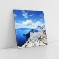 Obraz na płótnie 80x80 - Magiczne Widoki - Santorini, perspektywa
