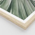 Plakat w ramie 30x40 - Tropikalna Oaza - zielony liść palmy, zieleń - rama drewno
