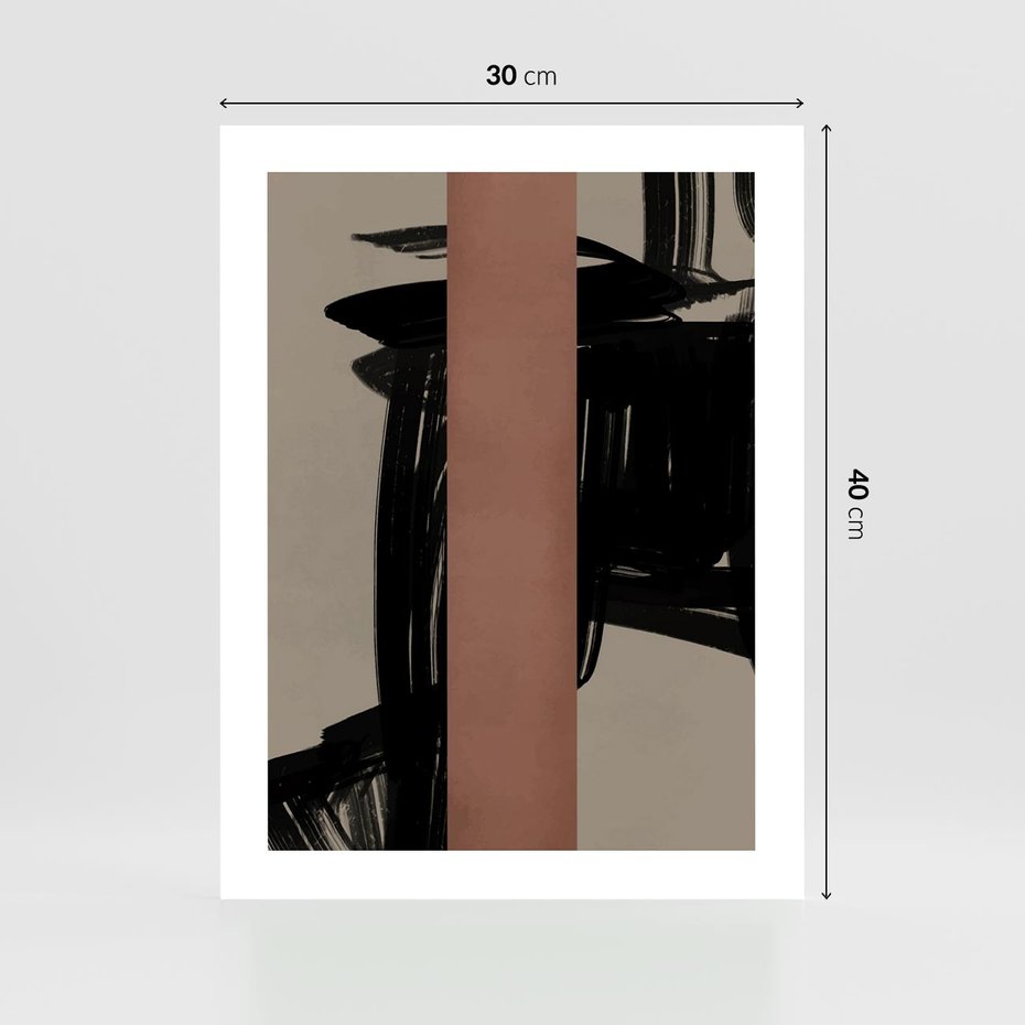 Plakat bez ramy 30x40 - Niezwykłe Przeobrażenia - abstrakcja, czarne splatane linie