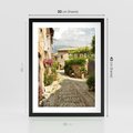Plakat w ramie 30x40 - Włoskie Uliczki - włoska, uliczka - rama czarna
