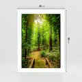 Plakat bez ramy 30x40 - Współistnienie z naturą - drzewa, las