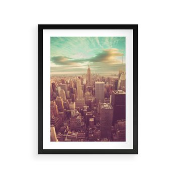 Plakat w ramie 50x70 - Nowy Jork w oczach - Nowy Jork - rama czarna