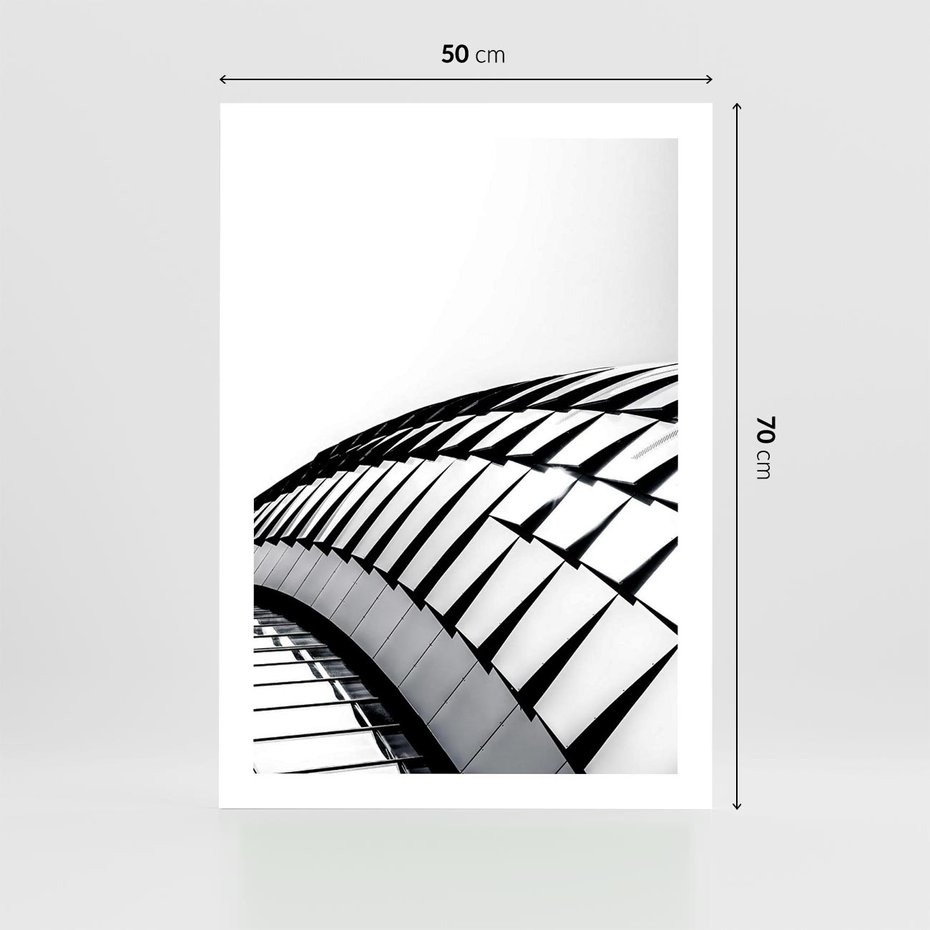 Plakat bez ramy 50x70 - Dynamiczne Kształty - architektura, obłe kształty