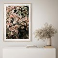 Plakat w ramie 30x40 - Sukulentowa Prostota - sukulenty, zielone liście - rama drewno