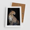 Plakat w ramie 50x70 - Elegancja Jaguarowej Pantery - jaguar, pantera - rama biała