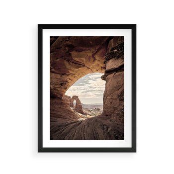 Plakat w ramie 40x50 - Kanionowy Labirynt - pustynia, skały - rama czarna