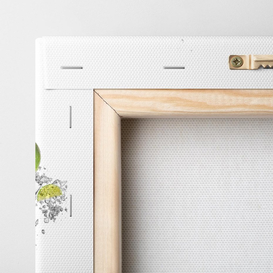 Obraz na płótnie 50x50 - Rześkość i smak - limonki, lód