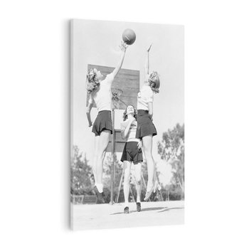 Obraz na płótnie 80x120 - Sport to Zdrowie - retro zdjęcie, czarno białe