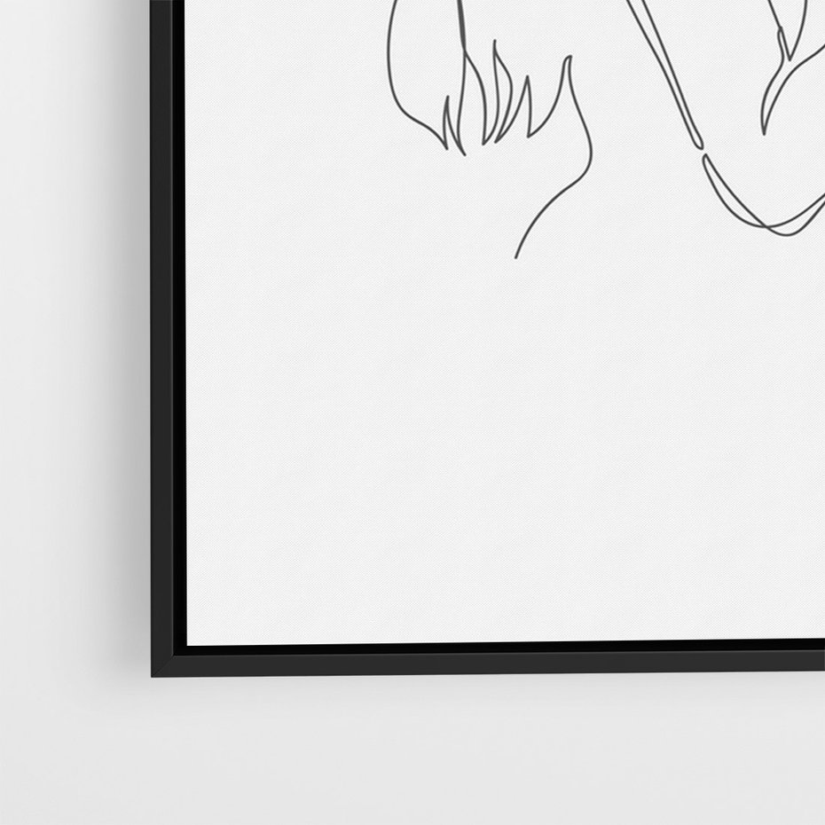 Obraz w ramie 50x70 - Bezgraniczne Przenikanie - para zakochanych, kobieta i mężczyzna - rama czarna