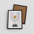 Plakat w ramie 30x40 - Geometryczny Blask - nowoczesna grafika, geometria - rama czarna