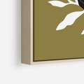 Obraz w ramie 50x70 - Wewnętrzne Odsłony - liście, gałązki - rama drewno