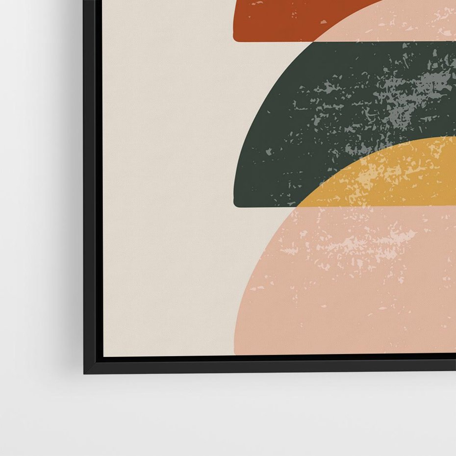 Obraz w ramie 50x50 - Energetyczne Wzory - nowoczesny plakat, abstrakcyjne kształty - rama czarna