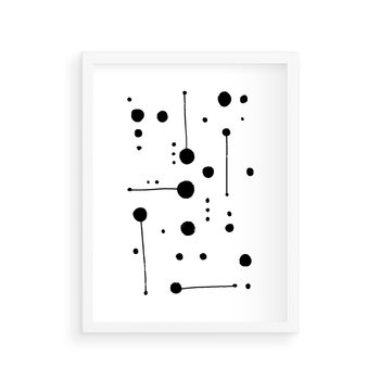 Plakat w ramie 30x40 - Złudne Odbicia - abstrakcja, minimalizm - rama biała