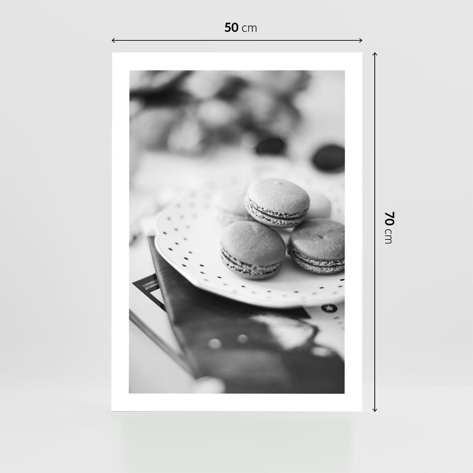 Plakat bez ramy 50x70 - Makaroniki w Szarości - czarno biała fotografia, plakat