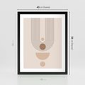 Plakat w ramie 40x50 - Strukturalne Kształty Postępu - boho plakat, minimalizm - rama czarna