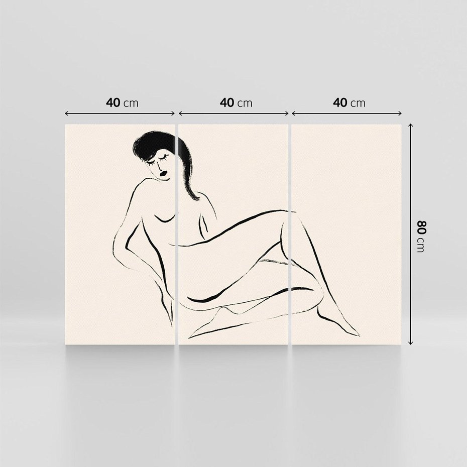 Obraz na płótnie 120x80 - Piękno w Minimalizmie - abstrakcyjny rysunek, minimalistyczna kreska